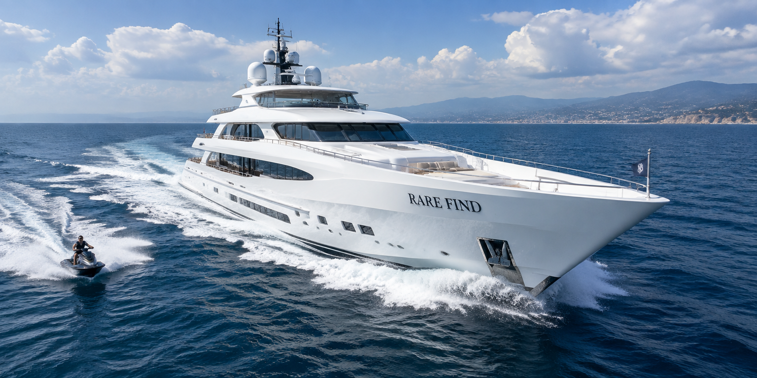 M/Y Rare Find luxury yacht with no people visible on deck