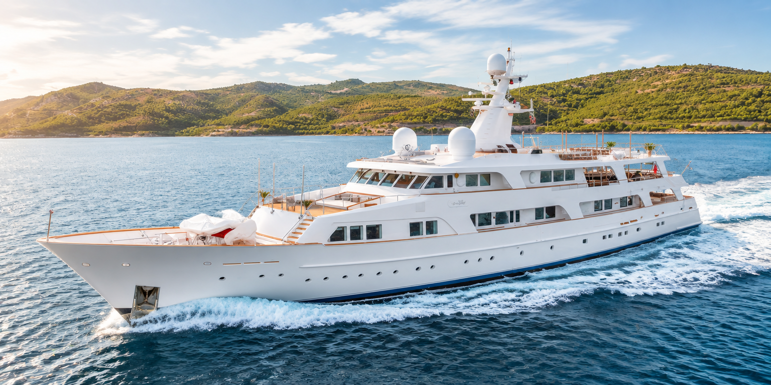 M/Y Victory luxury yacht with no people visible on deck