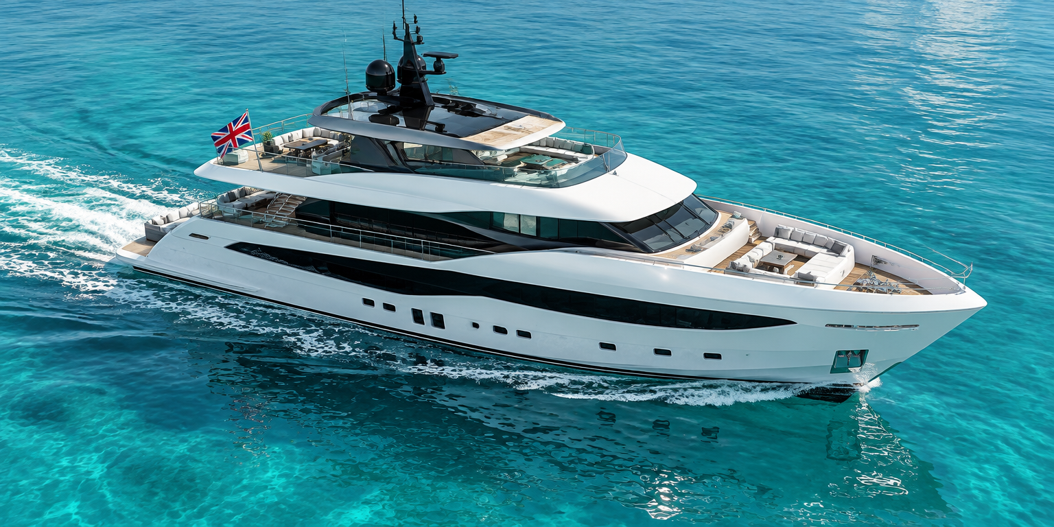 Sunseeker 134 luxury yacht with no people visible on deck